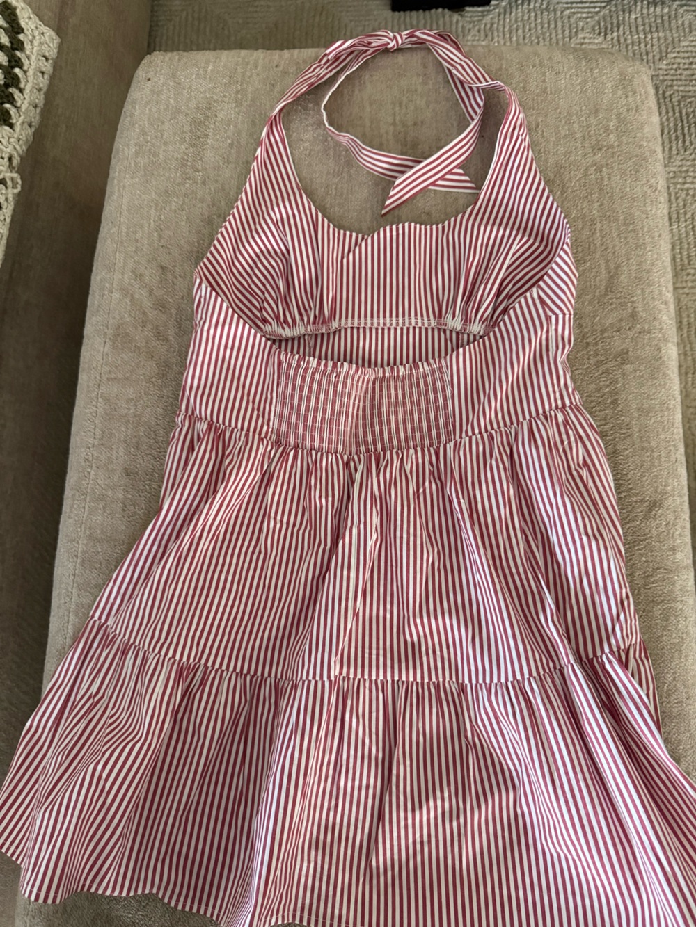 Wild Fable Halter red/white striped dress - Picture 2 of 3